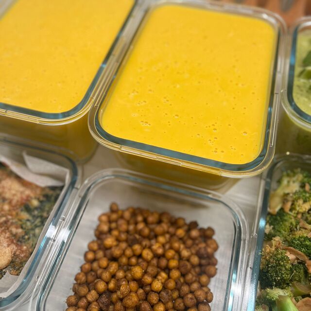 Soupe de potiron et pois chiches grillés au curry