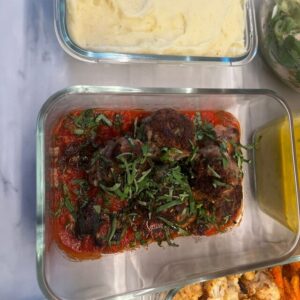 Boulettes de bœuf à la tomate et purée de pommes de terre