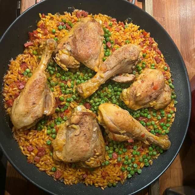 Paëlla poulet et chorizo