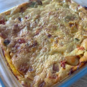 Quiche sans pâte poulet curry