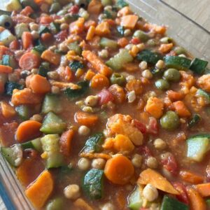 Tajine végétarien patates douces et légumes